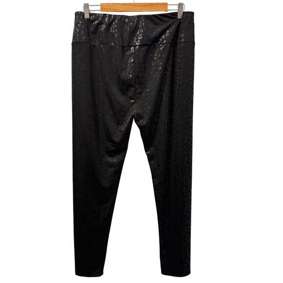 Shirley Legging Sz 3XL Black Leopard Print Leggings Polyester & Spandex - Picture 11 of 12